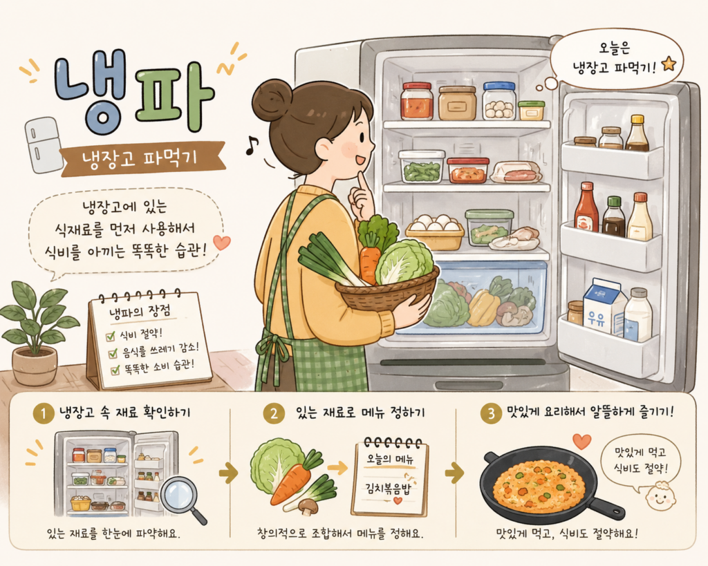 식비 절약을 위해 실천하는 냉장고 파먹기 짠테크 요리