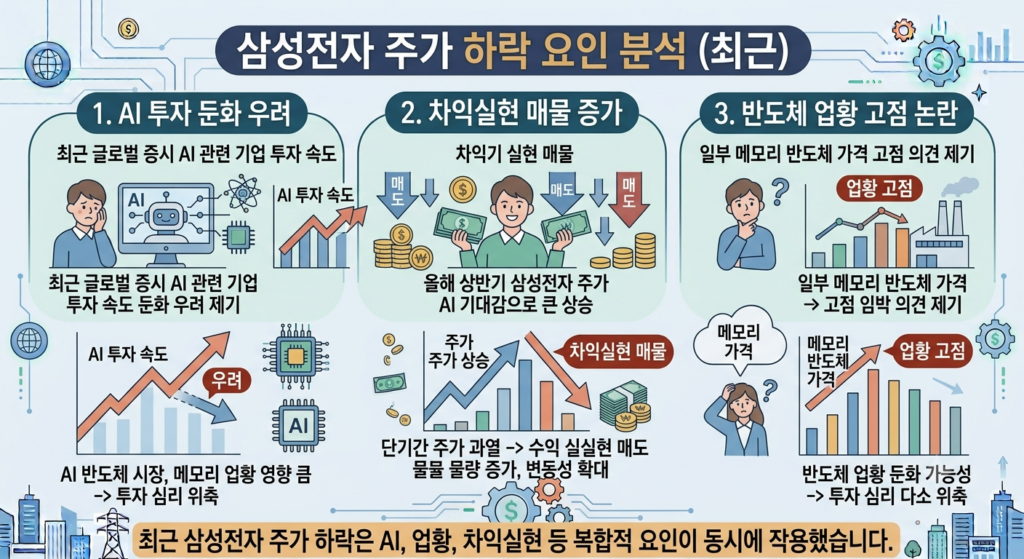 삼성전자 주가 전망 2026, 지금이 매수 기회일까? 하락 원인부터 투자 리스크까지 총정리