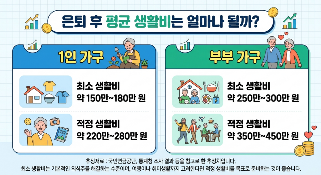 은퇴 후 생활비는 얼마가 필요할까? 2026년 노후자금 계산법과 현실적인 준비 방법