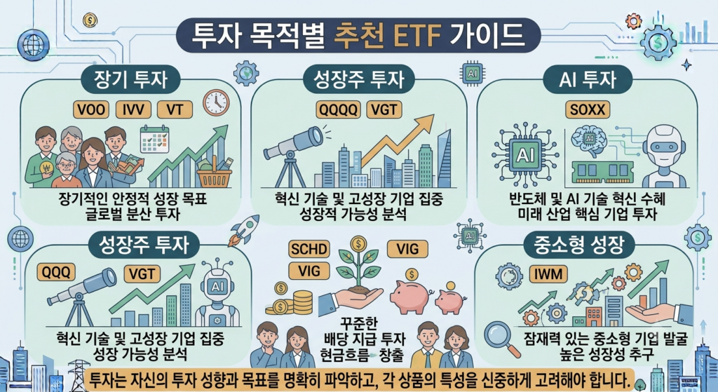 미국 ETF 추천 TOP10 (2026년 최신판) | 장기 투자자가 꼭 알아야 할 미국 ETF 완벽 가이드